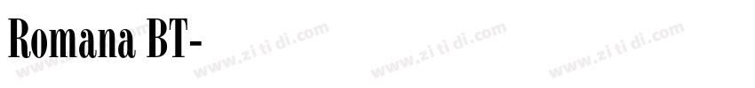 Romana BT字体转换